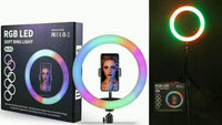 33cm RGB LED Ring Light With Tripod Stand Phone Clip Colorful Photography Lighting