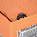 Foldable Storage Box Storage Finishing Household Transparent Storage Box with Wheel Book Toy Thickened Storage Box Organizer