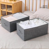 Set of 3 Wardrobe Drawer Organizer L Box High Quality Waterproof Cotton Linen