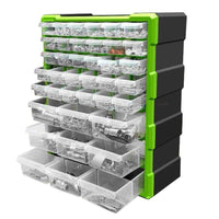 High Quality Toolbox Multi-grid Drawer type Component Storage Box (Green)