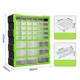 High Quality Toolbox Multi-grid Drawer type Component Storage Box (Green)